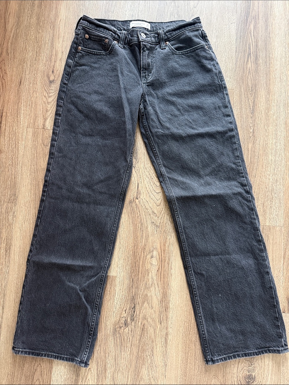 Abercrombie & Fitch low rise curve love Washed Black Low Rise Jeans